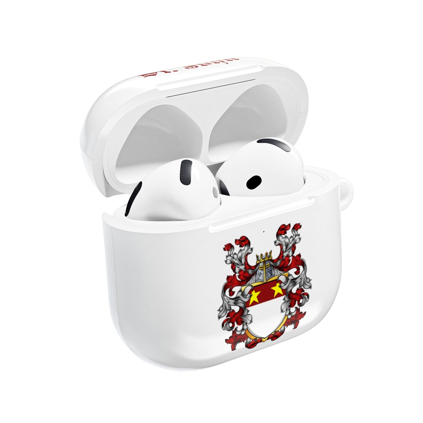 Personalized AirPod Case, Custom Headphone Holder, St. John Crest Design, Unique Gift for Music Lovers, Stylish Accessory
