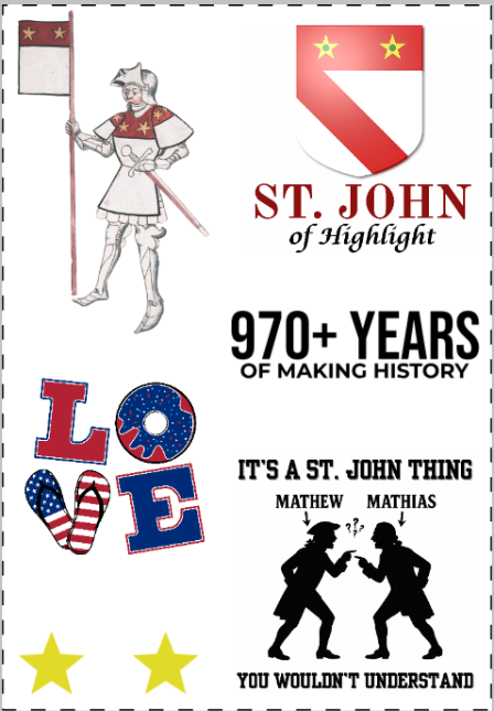 St. John Medieval Knight Sticker Pack