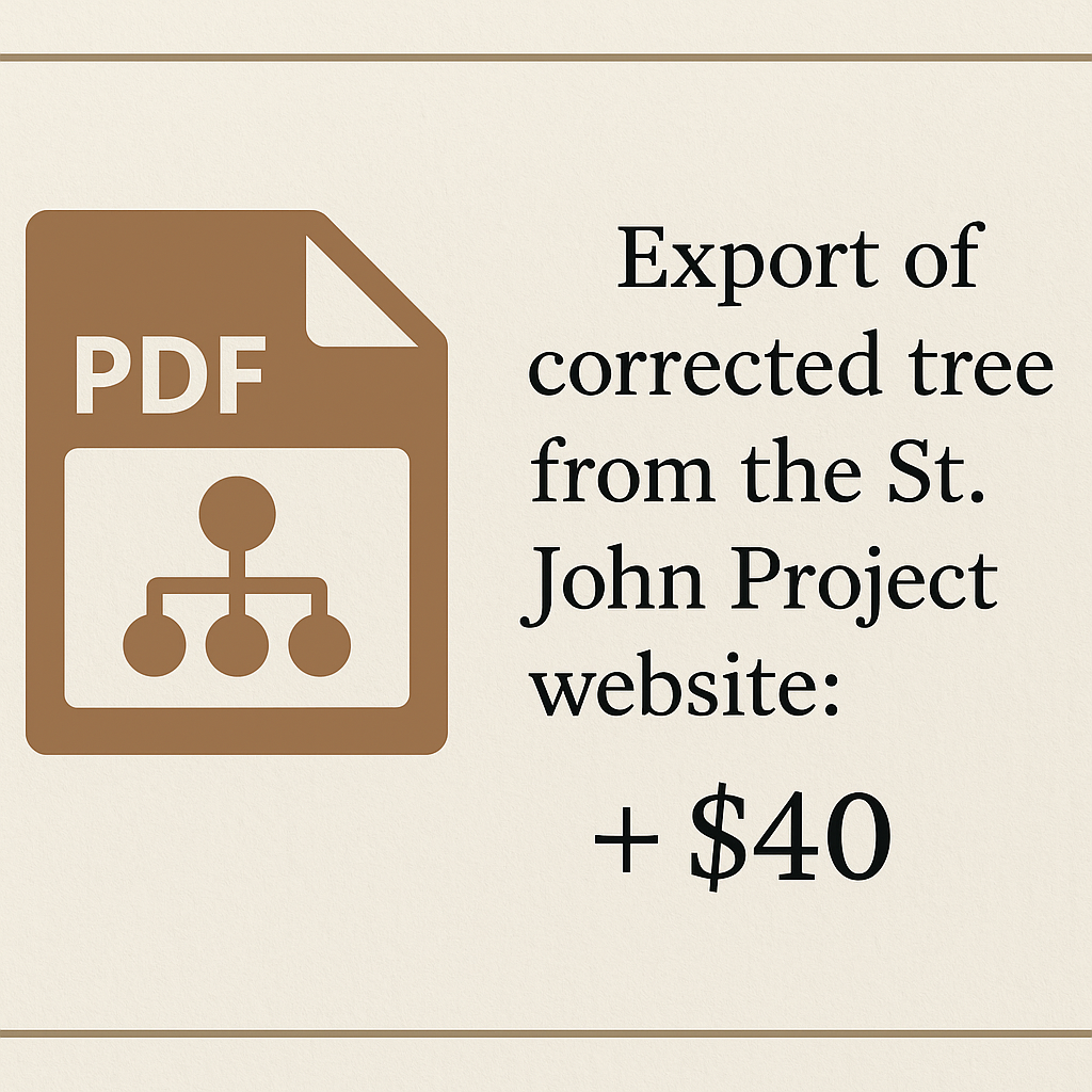 ADD-ON: PDF Export – 12 Generation (Corrected Tree) +$40