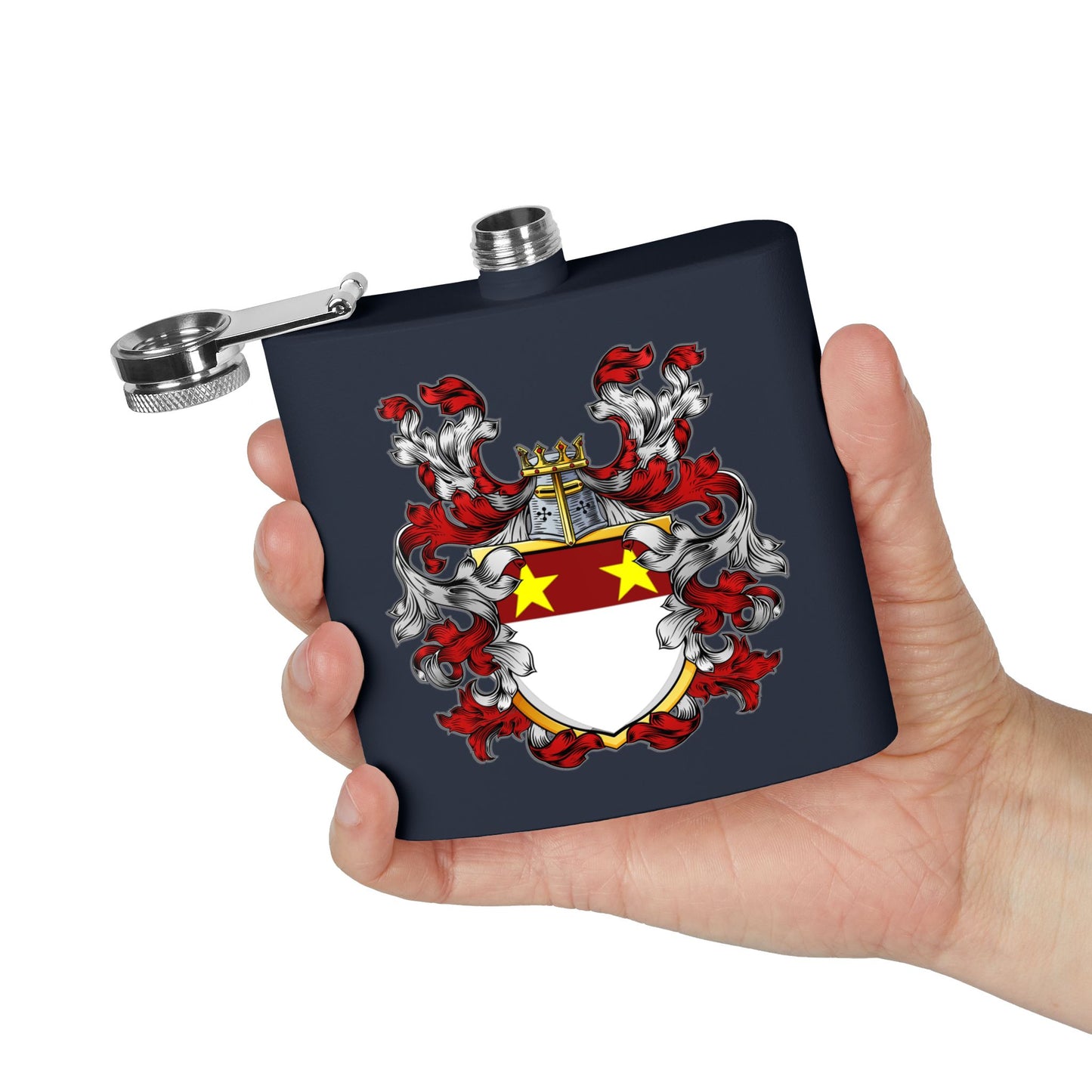 St. John Heraldry Stainless Steel Flask, 6oz