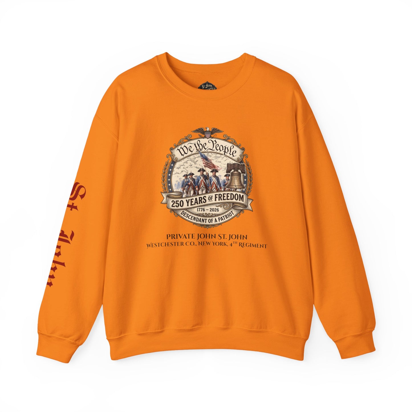 Crewneck Sweatshirt — "We the People: 250 Years of Freedom" Patriotic Graphic