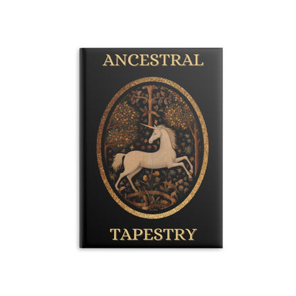 Ancestral Tapestry Hardcover Notebook — Unicorn Crest Journal