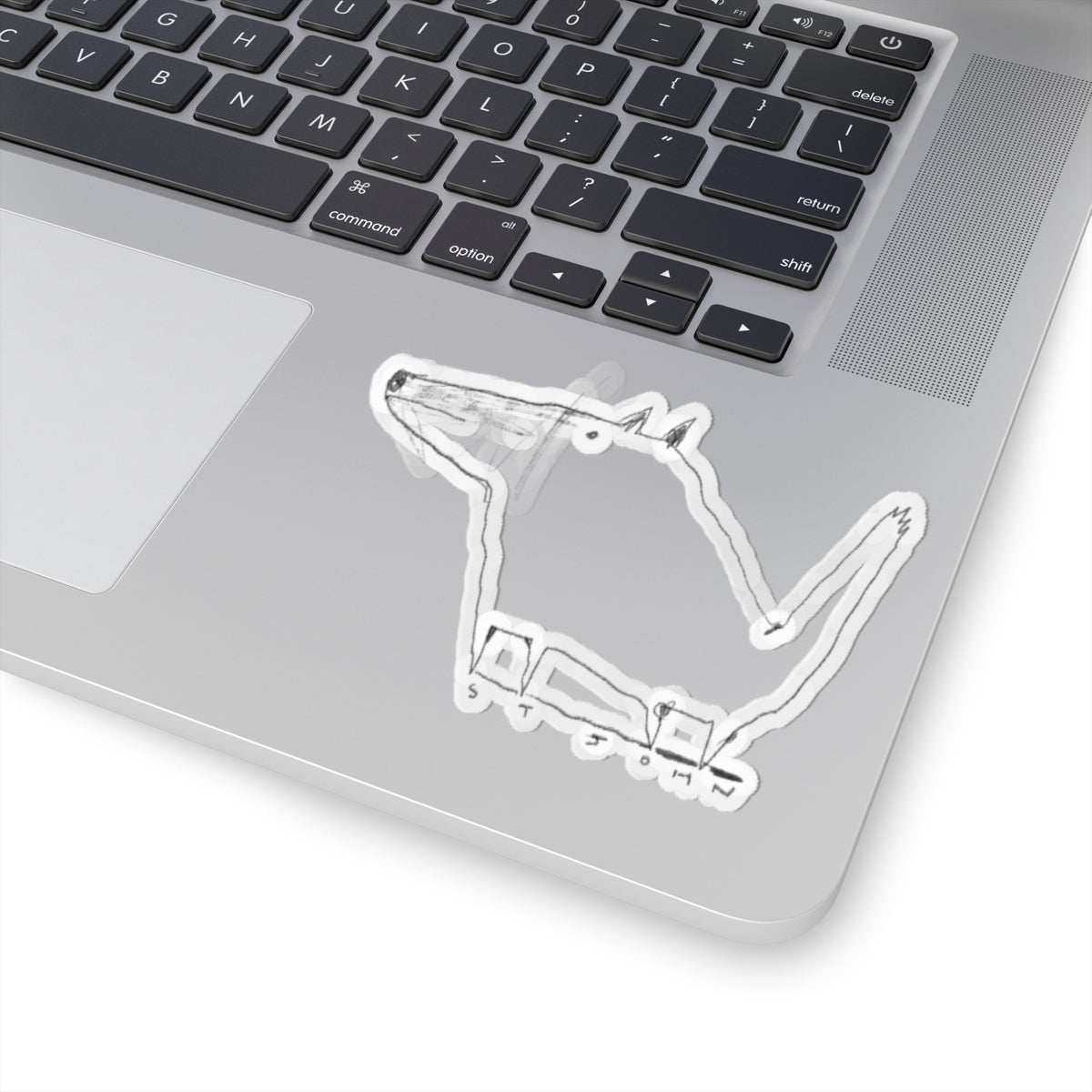 Christopher St. John Art Sketch Kiss-Cut Sticker — Hand-Drawn Whimsical Laptop Decal