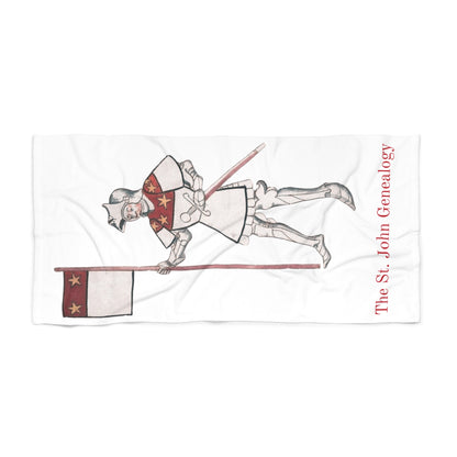 The St. John Genealogy featuring Sir John St. John, Knight Beach Towel