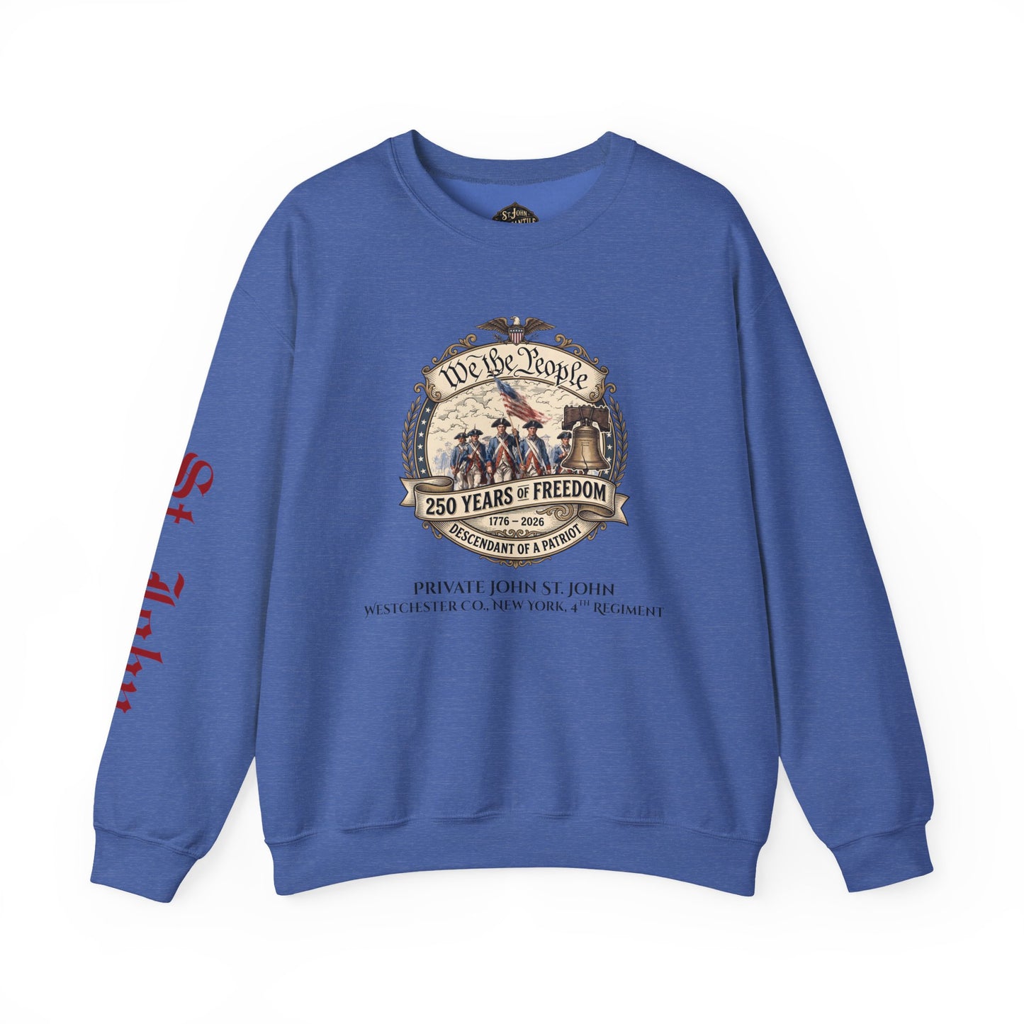 Crewneck Sweatshirt — "We the People: 250 Years of Freedom" Patriotic Graphic
