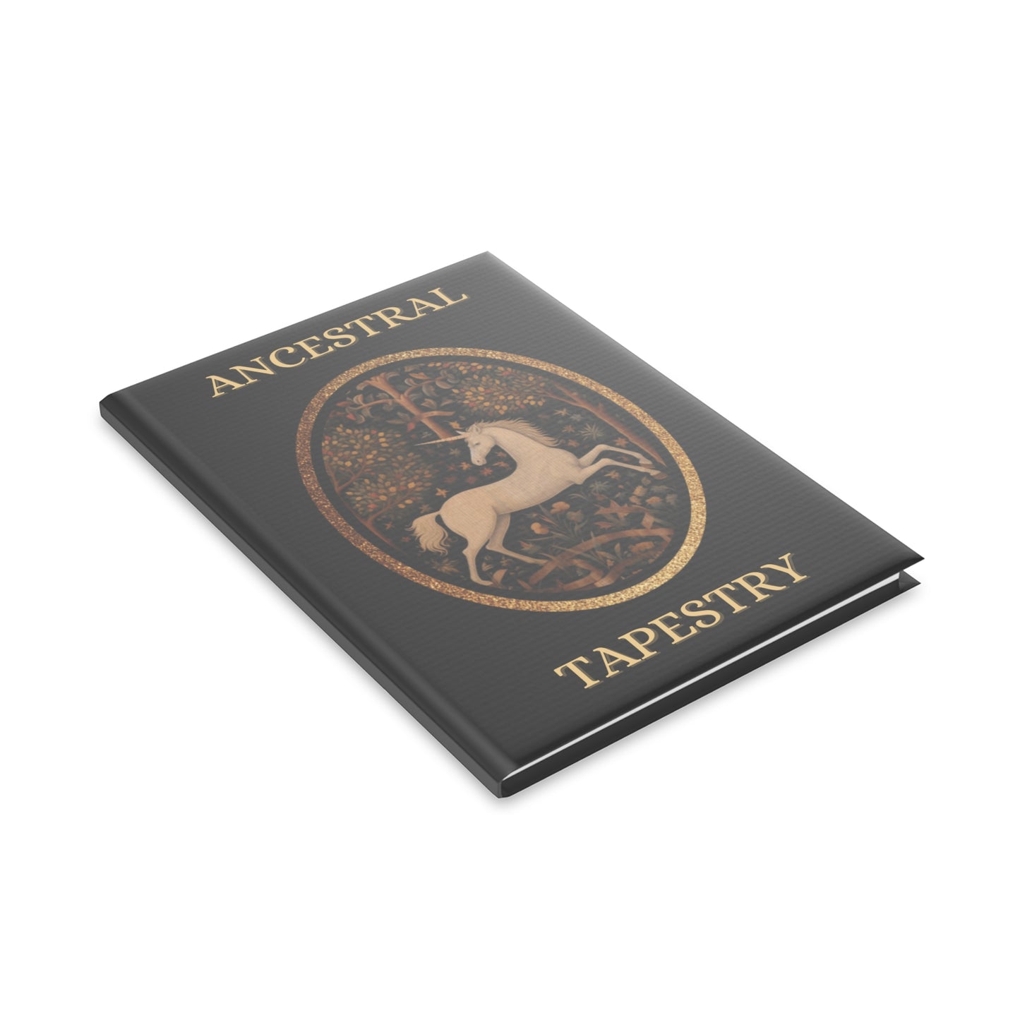 Ancestral Tapestry Hardcover Notebook — Unicorn Crest Journal