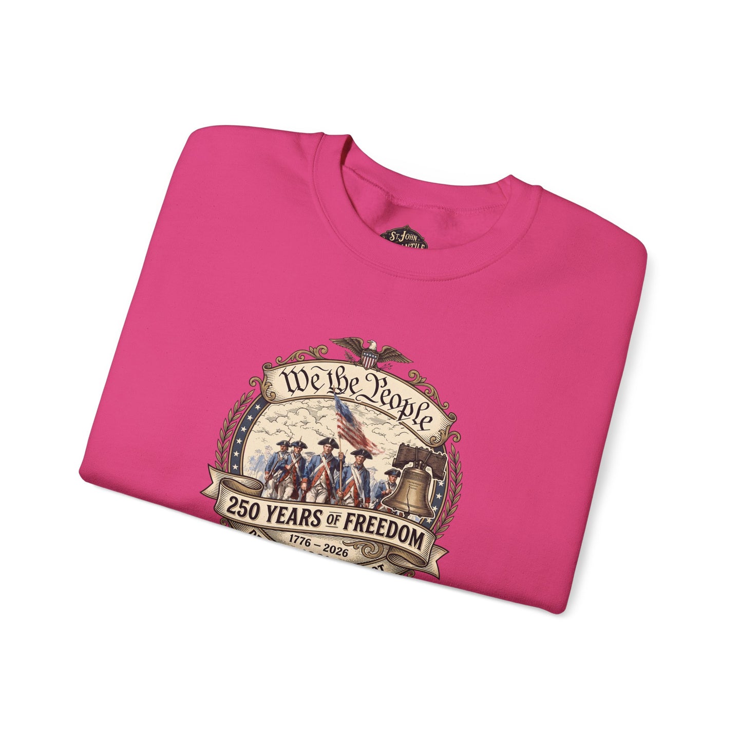 Crewneck Sweatshirt — "We the People: 250 Years of Freedom" Patriotic Graphic
