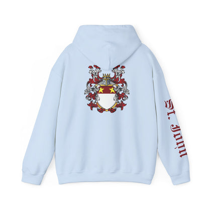 Genealogy Enthusiast Hoodie with St. John Heraldry