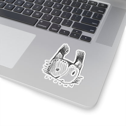 Christopher St. John Art Sketch Kiss-Cut Sticker — Hand-Drawn Whimsical Laptop Decal