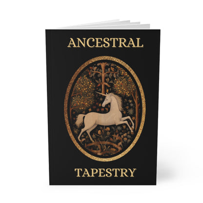 Ancestral Tapestry Unicorn Notebook — A5 Softcover Journal