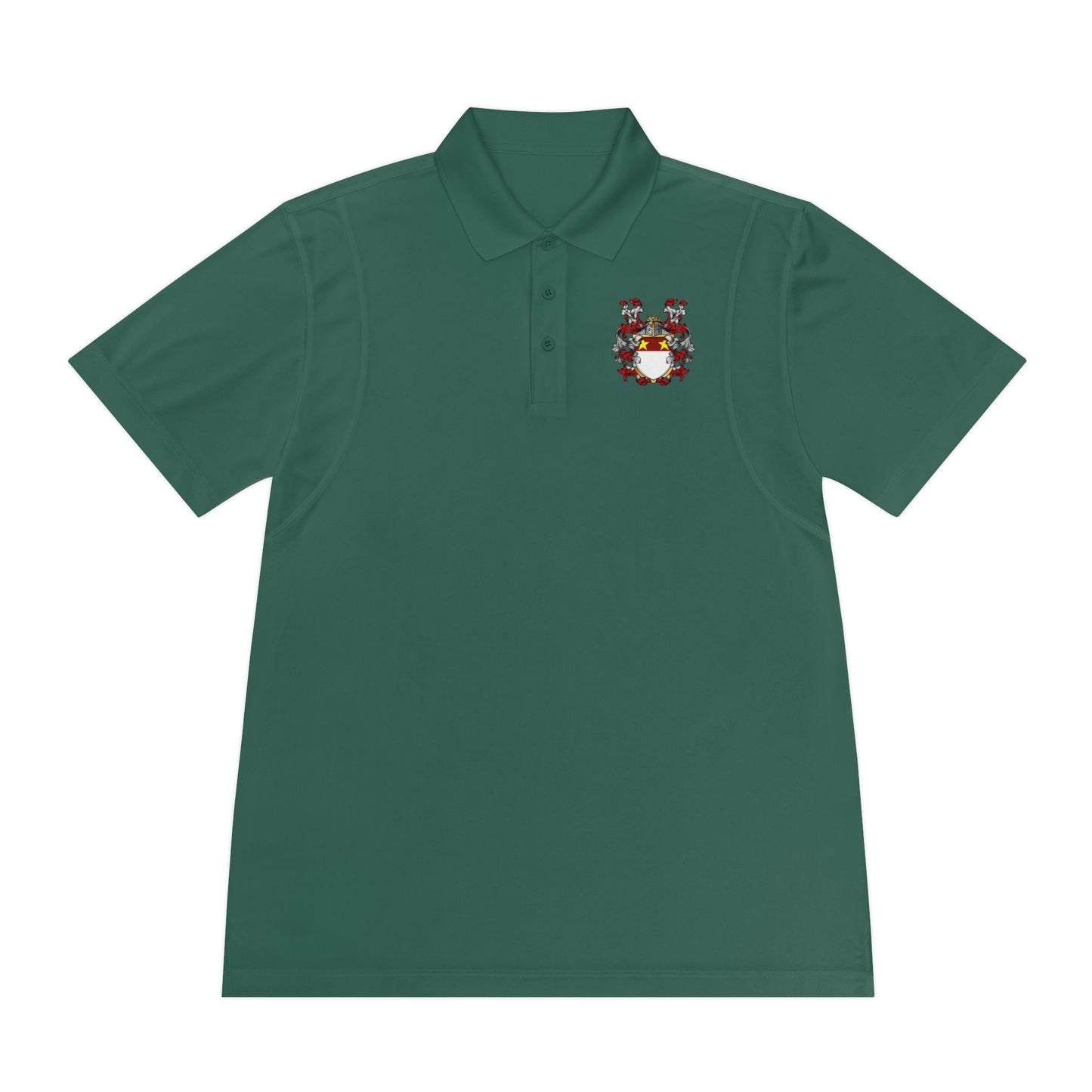 Men's Custom Sport Polo Shirt with Unique Crest Design, Casual Wear, Gift for Dad, Father’s Day, Sports Events, Summer Outing