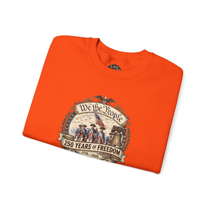Crewneck Sweatshirt — "We the People: 250 Years of Freedom" Patriotic Graphic
