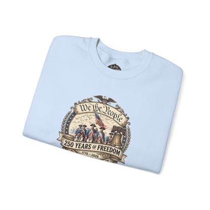 Crewneck Sweatshirt — "We the People: 250 Years of Freedom" Patriotic Graphic