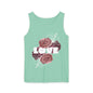 Love Floral Unisex Tank Top, Gift, Summer Apparel, Valentine's Day, Relaxed Fit, Casual Wear, Personalized Style