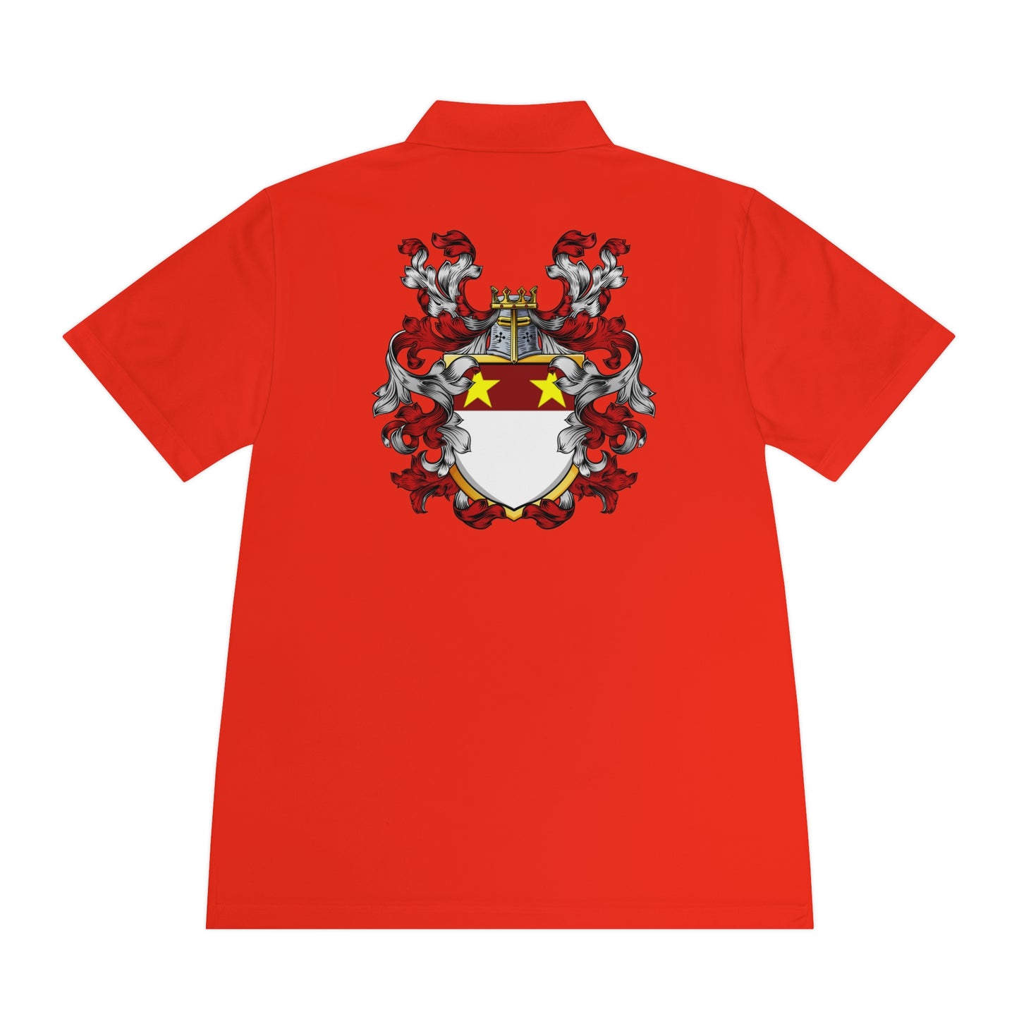 Men's Custom Sport Polo Shirt with Unique Crest Design, Casual Wear, Gift for Dad, Father’s Day, Sports Events, Summer Outing