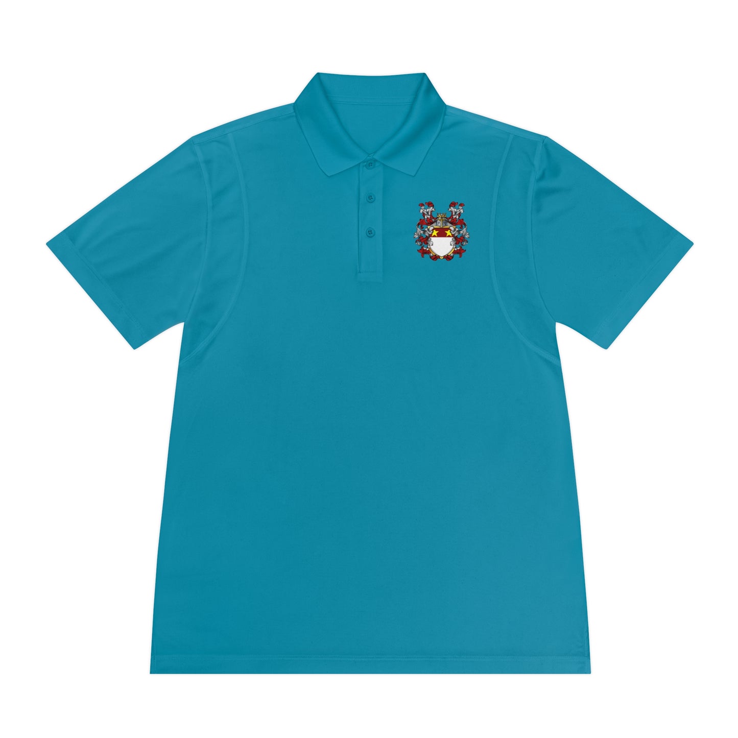 Men's Custom Sport Polo Shirt with Unique Crest Design, Casual Wear, Gift for Dad, Father’s Day, Sports Events, Summer Outing