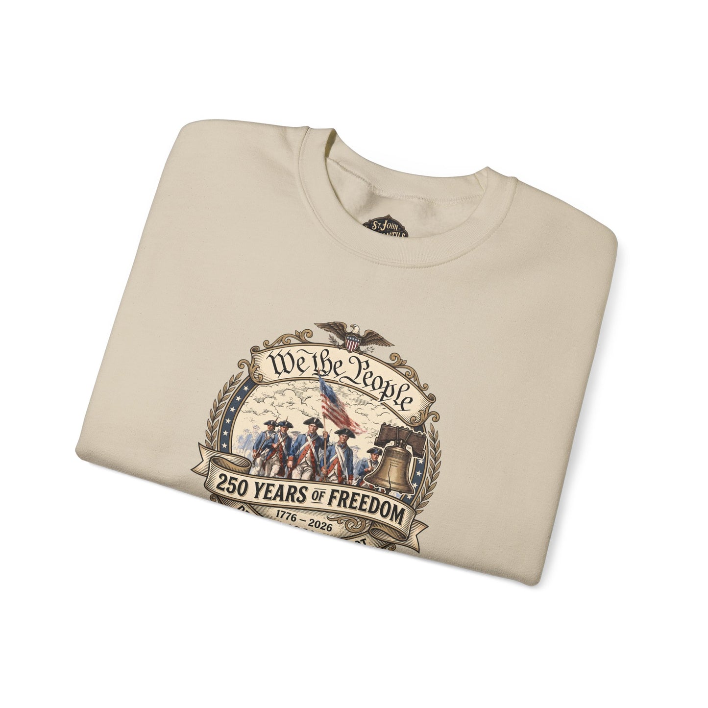 Crewneck Sweatshirt — "We the People: 250 Years of Freedom" Patriotic Graphic