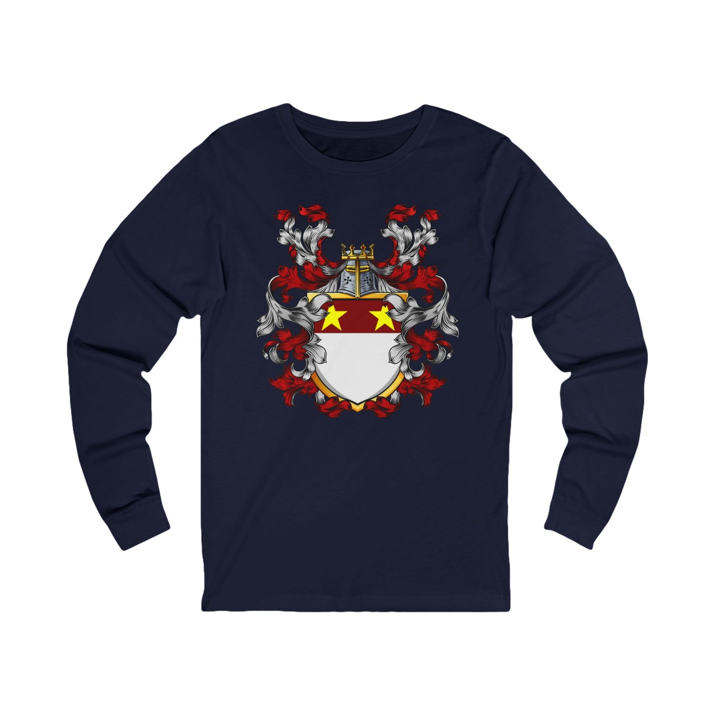 Custom Family Crest Long Sleeve Tee - Unisex Jersey Tee, Gift for Heritage Lovers, Personalized Birthday Gift, Heritage Tee, Stylish [...]