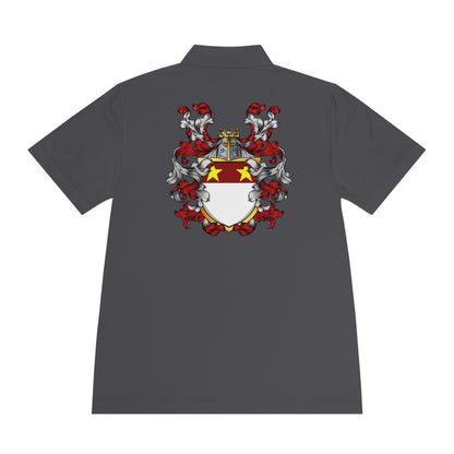 Men's Custom Sport Polo Shirt with Unique Crest Design, Casual Wear, Gift for Dad, Father’s Day, Sports Events, Summer Outing