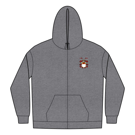 St. John Heraldry Full-Zip Hoodie with Heraldic Design, Cozy Sweatshirt for Fall, Perfect Gift for Birthdays, Family Gatherings, and Celebrations