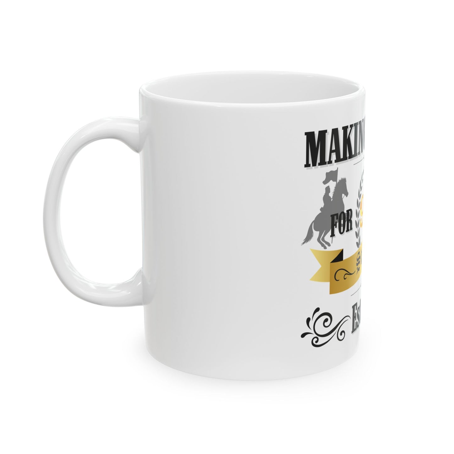 FREE SHIPPING: St. John 970 Years Anniversary Ceramic Mug – "Making History" Est. 1054
