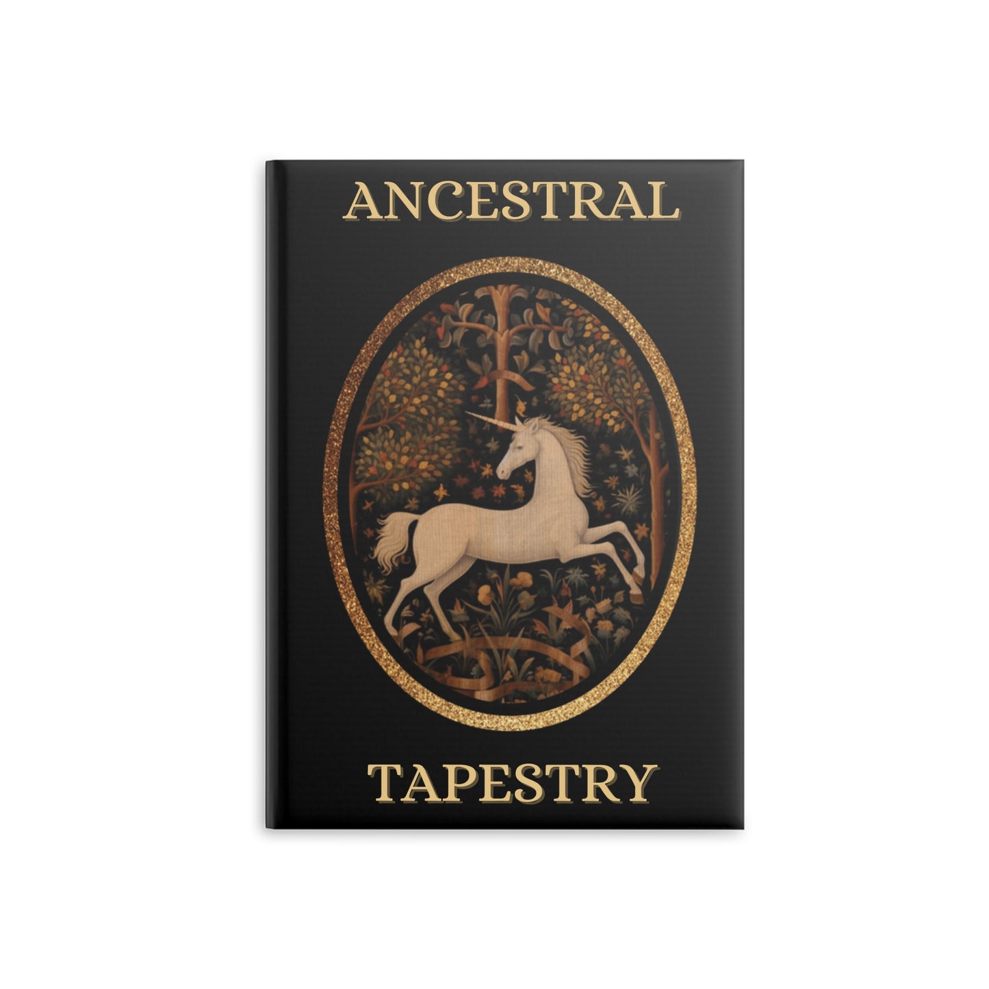 Ancestral Tapestry Hardcover Notebook — Unicorn Crest Journal