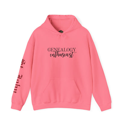 Genealogy Enthusiast Hoodie with St. John Heraldry