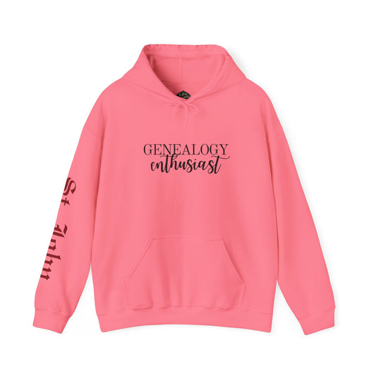 Genealogy Enthusiast Hoodie with St. John Heraldry