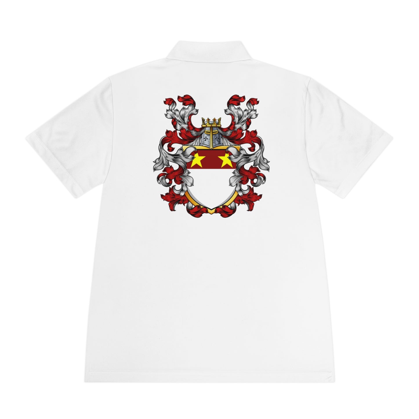 Men's Custom Sport Polo Shirt with Unique Crest Design, Casual Wear, Gift for Dad, Father’s Day, Sports Events, Summer Outing