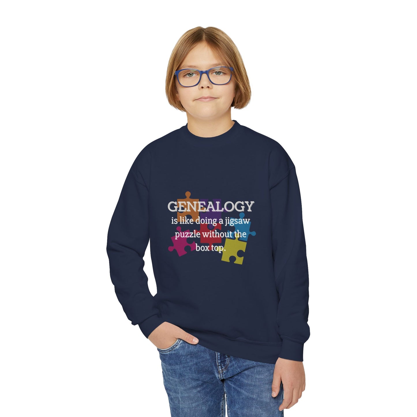 Colorful Genealogy Youth Crewneck Sweatshirt, Family History Sweatshirt, Cozy Puzzle Design, Gift for Genealogy Lovers, Unique Family [...]