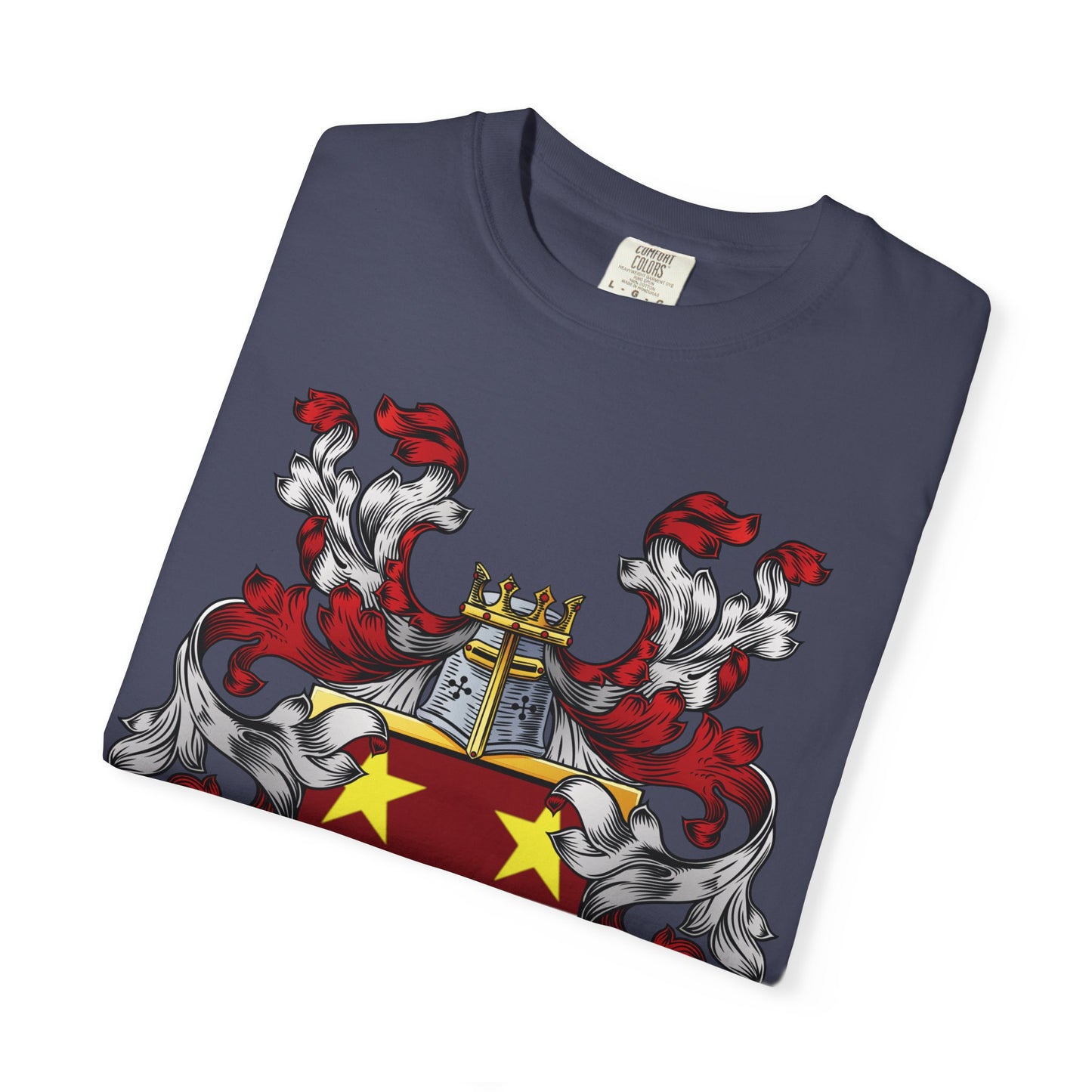Personalized Heraldic Crest T-Shirt, Family Reunion Attire, Gift for Heritage Lovers, Unique Apparel for Celebrations