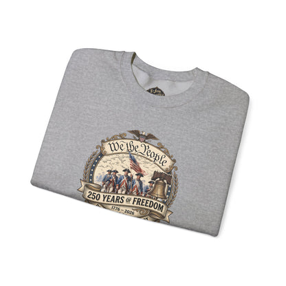 Crewneck Sweatshirt — "We the People: 250 Years of Freedom" Patriotic Graphic
