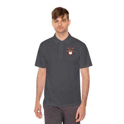 Men's Custom Sport Polo Shirt with Unique Crest Design, Casual Wear, Gift for Dad, Father’s Day, Sports Events, Summer Outing