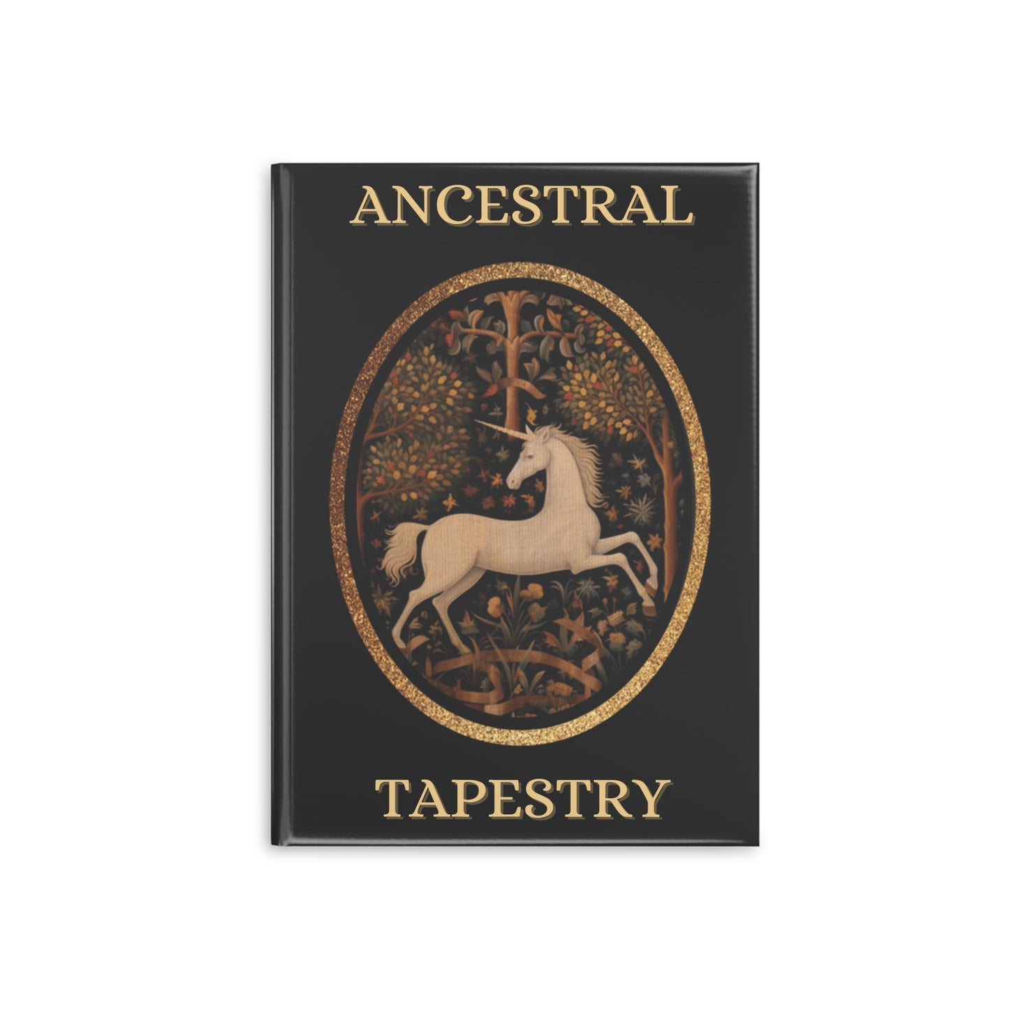 Ancestral Tapestry Hardcover Notebook — Unicorn Crest Journal
