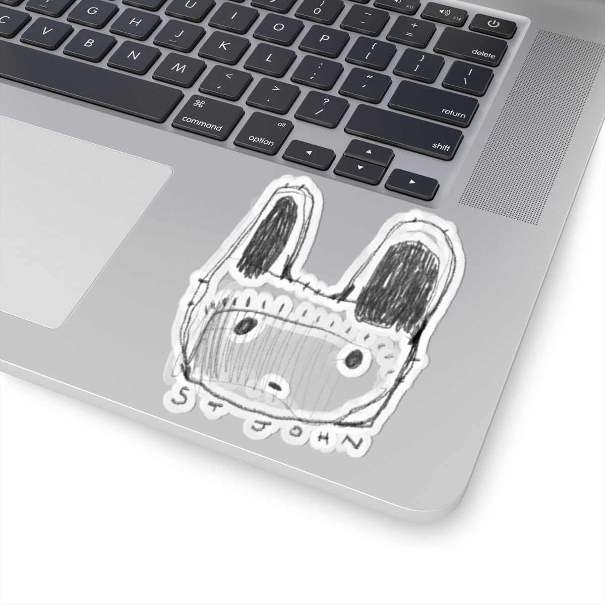 Christopher St. John Art Sketch Kiss-Cut Sticker — Hand-Drawn Whimsical Laptop Decal
