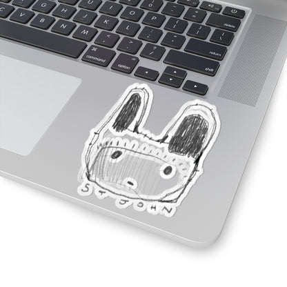 Christopher St. John Art Sketch Kiss-Cut Sticker — Hand-Drawn Whimsical Laptop Decal