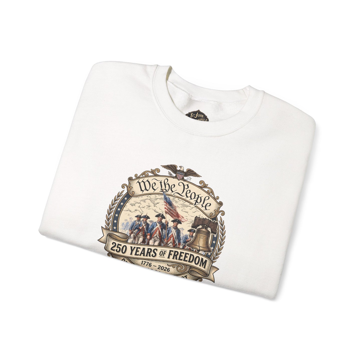 Crewneck Sweatshirt — "We the People: 250 Years of Freedom" Patriotic Graphic