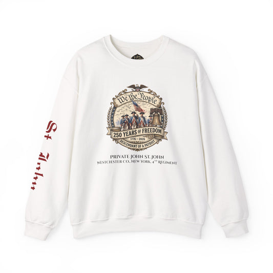 Crewneck Sweatshirt — "We the People: 250 Years of Freedom" Patriotic Graphic