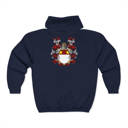 Jigsaw Puzzle Full Zip Hoodie,  History Sweatshirt, Personalized Family Hoodie, Custom Zip Up, Unisex Hooded Sweatshirt, Gift for Generations