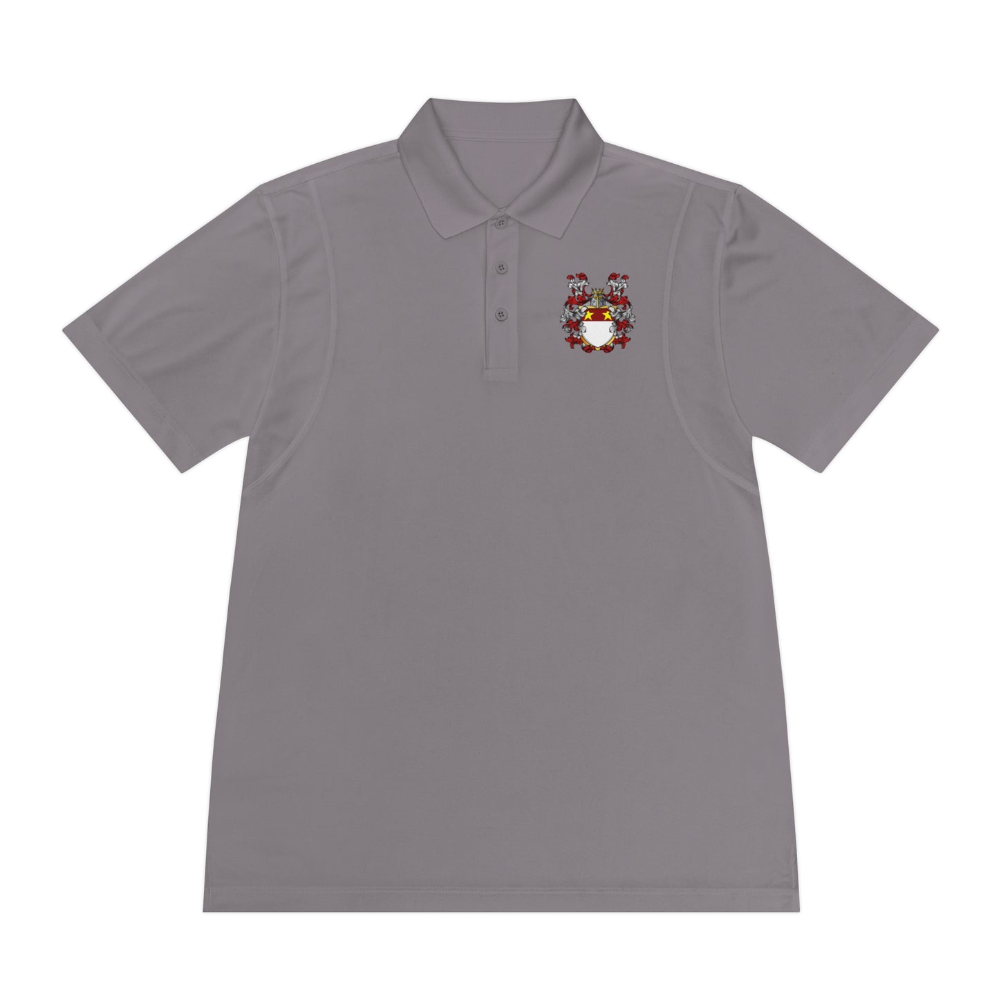 Men's Custom Sport Polo Shirt with Unique Crest Design, Casual Wear, Gift for Dad, Father’s Day, Sports Events, Summer Outing