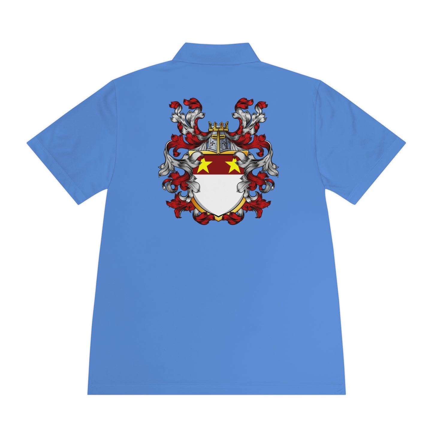 Men's Custom Sport Polo Shirt with Unique Crest Design, Casual Wear, Gift for Dad, Father’s Day, Sports Events, Summer Outing