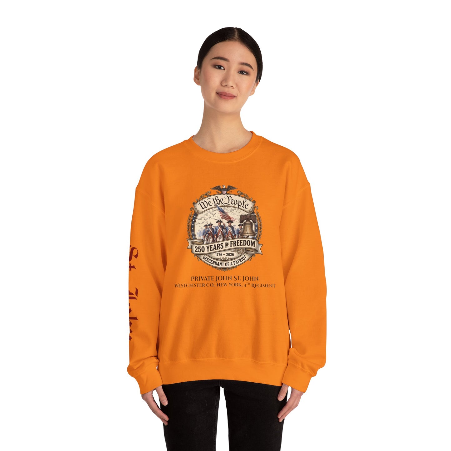 Crewneck Sweatshirt — "We the People: 250 Years of Freedom" Patriotic Graphic