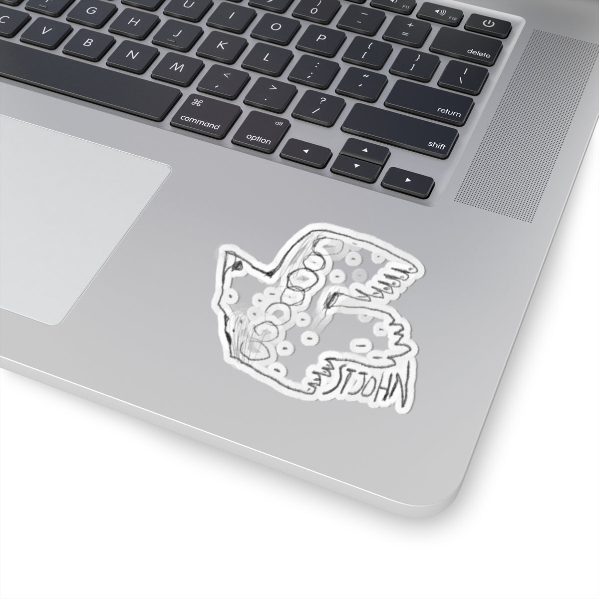 Christopher St. John Art Sketch Kiss-Cut Sticker — Hand-Drawn Whimsical Laptop Decal