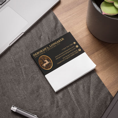 Custom Branded Post-it Note Pads — Personalized Business Contact Sticky Notes