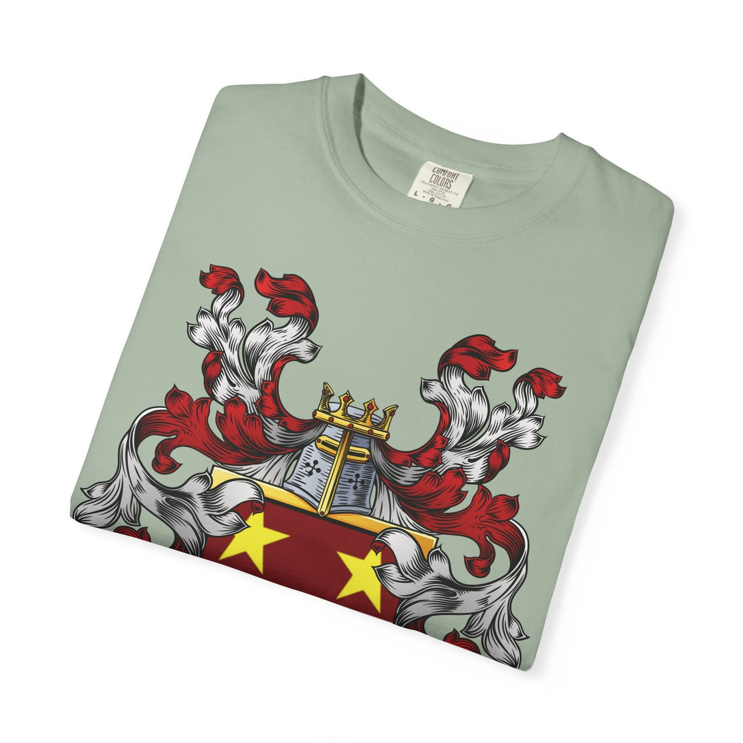 Personalized Heraldic Crest T-Shirt, Family Reunion Attire, Gift for Heritage Lovers, Unique Apparel for Celebrations