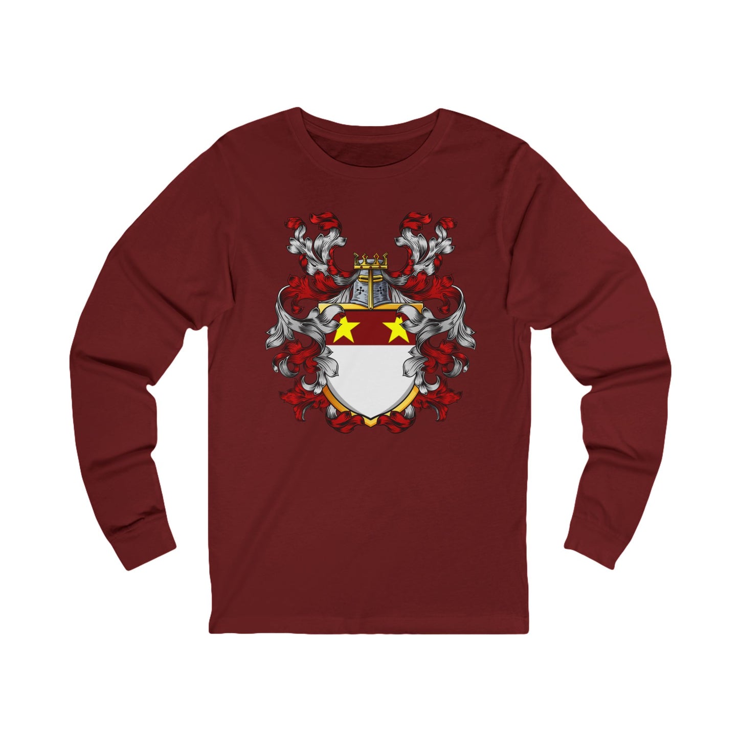 Custom Family Crest Long Sleeve Tee - Unisex Jersey Tee, Gift for Heritage Lovers, Personalized Birthday Gift, Heritage Tee, Stylish [...]