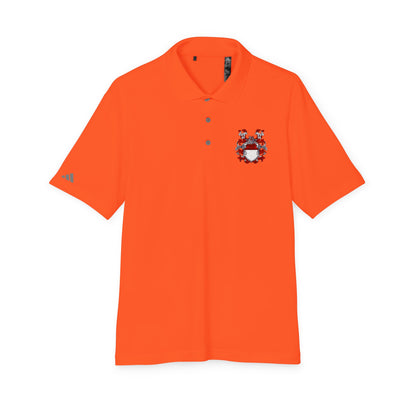 Unisex Performance Polo with Stylish Crest Design, Athletic Shirt for Sports & Everyday Wear, Perfect for Casual Outings, Gifts for Him, Her