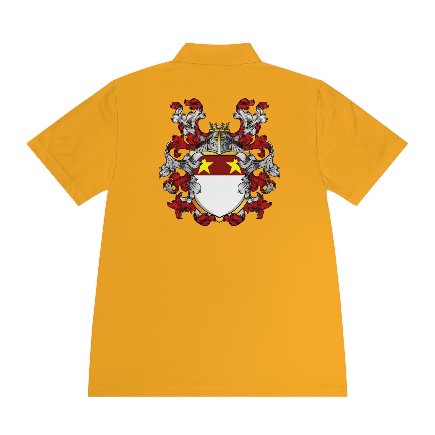 Men's Custom Sport Polo Shirt with Unique Crest Design, Casual Wear, Gift for Dad, Father’s Day, Sports Events, Summer Outing