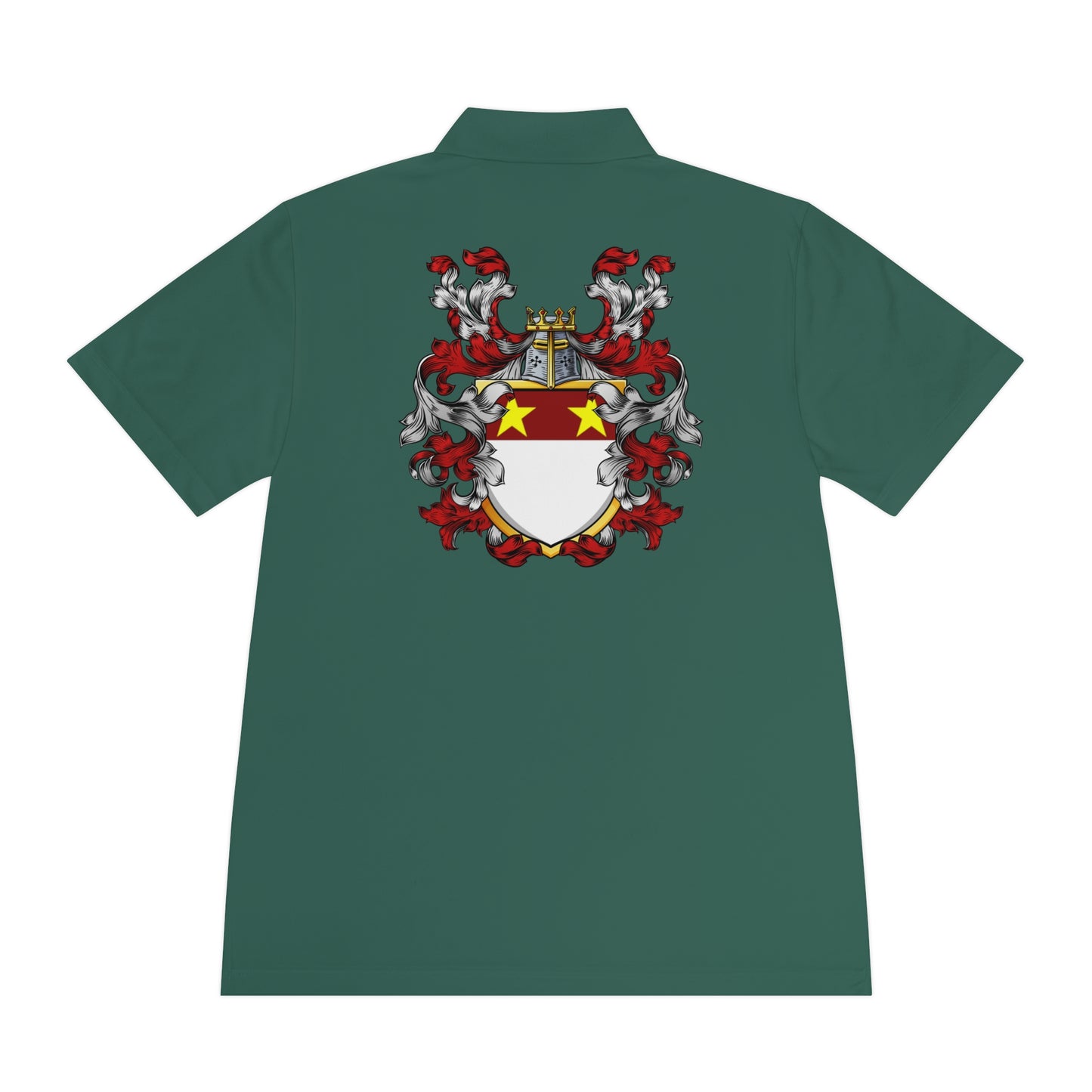 Men's Custom Sport Polo Shirt with Unique Crest Design, Casual Wear, Gift for Dad, Father’s Day, Sports Events, Summer Outing
