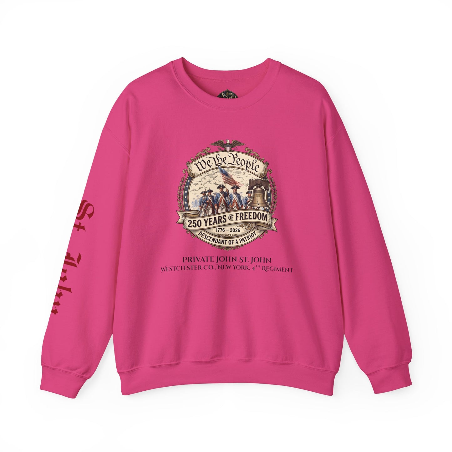 Crewneck Sweatshirt — "We the People: 250 Years of Freedom" Patriotic Graphic